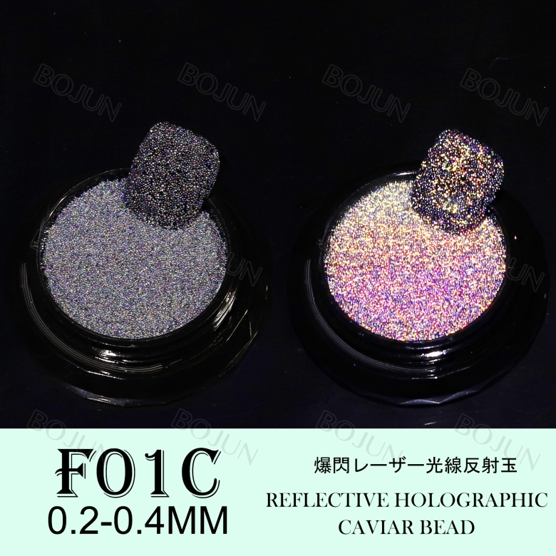 BOJUN F01C | Reflective Holographic Caviar Beads